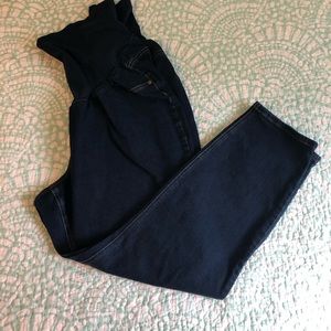 Plus Size Maternity - Dark Wash Pixie-Length Jeans